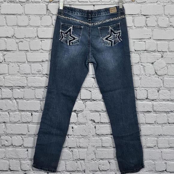 2/$20 Girls L.e.i Kate Low Rise Skinny Jeans Size 16 Regular | Stretch Denim Fit - Picture 4 of 8